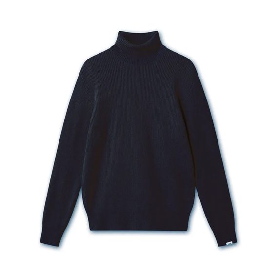 forét Marsh Rib Turtleneck — Navy