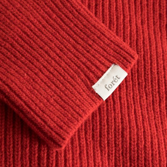 forét Marsh Rib Turtleneck — Red