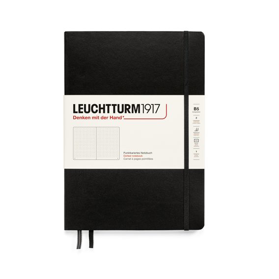 Średni notatnik LEUCHTTURM1917 Composition Hardcover Notebook - B5, twarda okładka, w kropki, 219 strony