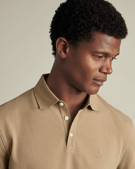 Charles Tyrwhitt Pique Polo — Tan