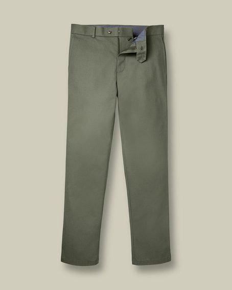 Charles Tyrwhitt Ultimate Non-Iron Chinos — Sage Green