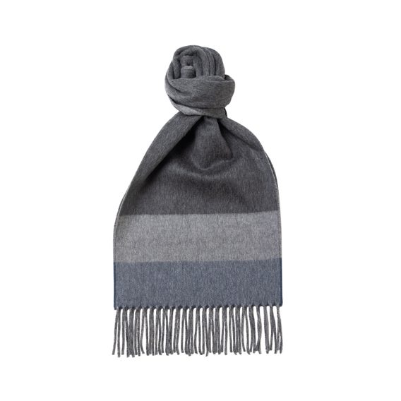 Joshua Ellis Semi Plain Cashmere Blend Scarf