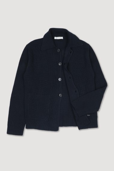 Brooksfield — Blazer in Cotton Yarn, Crafted in a Half-English Knit