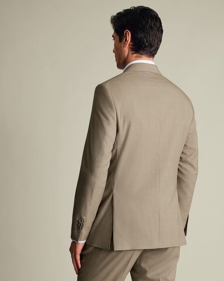 Charles Tyrwhitt Ultimate Performance Sharkskin Suit Jacket — Taupe