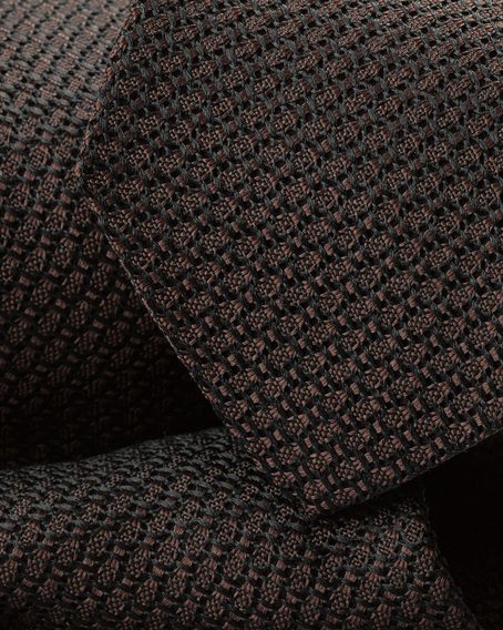 Charles Tyrwhitt Silk Grenadine Italian Tie — Chocolate Brown