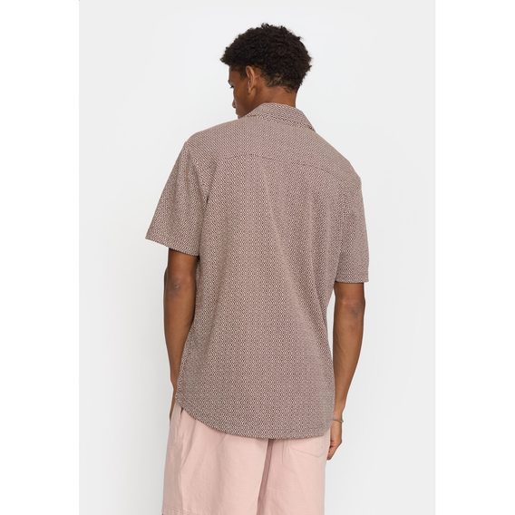 Revolution Jacquard Short-Sleeved Shirt — Brown