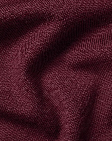 Charles Tyrwhitt Pure Merino V-Neck Jumper — Burgundy