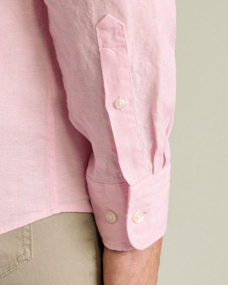 Charles Tyrwhitt Pure Linen Shirt — Pink