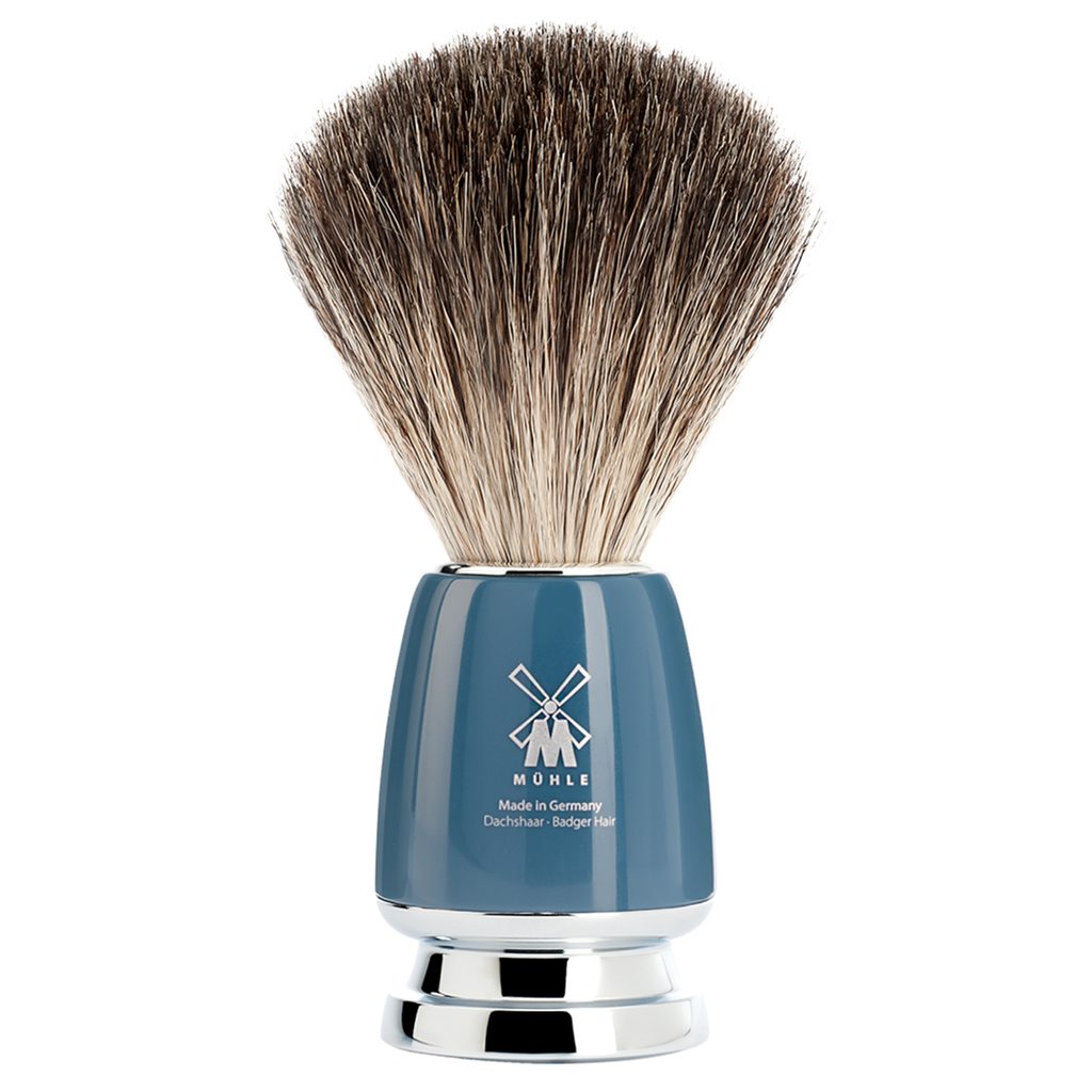 Gentleman Store - Perie de bărbierit medie Mühle Rytmo din peri de bursuc  (pure badger, rășină albastră) - Mühle - Perii de bărbierit - Pentru  bărbierit, Bărbierit