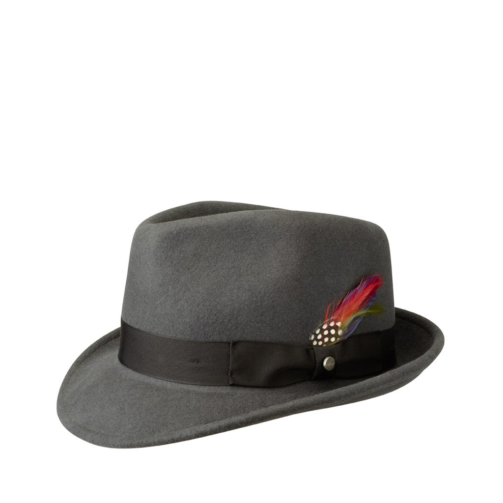 Gentleman Store - Pălărie Stetson Trilby Woolfelt din fetru de lână - Grey  - Stetson - Pălării și căciuli - Îmbrăcăminte