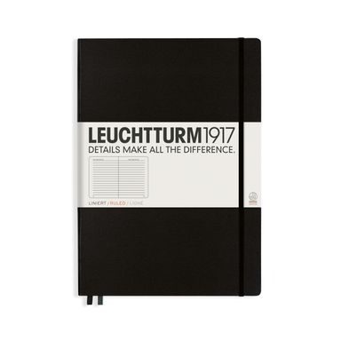 Carnet mare LEUCHTTURM1917 Master Classic Hardcover Notebook - A4+, copertă tare, liniat, 235 pagini