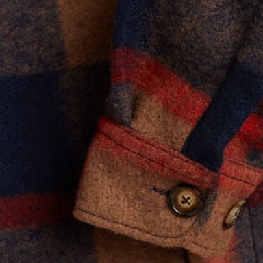 forét Shelter Long Wool Coat — Brown