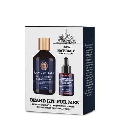 Set cadou de săpun și ulei pentru barbă Recipe for Men Raw Naturals Beard Kit