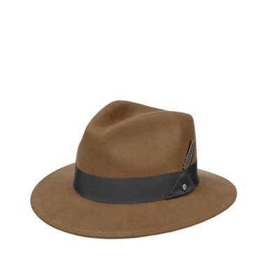 Pălărie de iarnă Stetson Traveller Woolfelt din fetru de lână - Brown