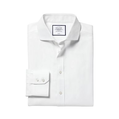 Charles Tyrwhitt Spread Collar Non-Iron Herringbone Shirt