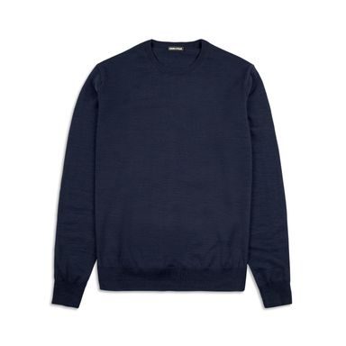 Pulover ușor John & Paul din lână merino - navy