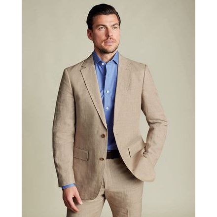 Charles Tyrwhitt Linen Jacket — Taupe