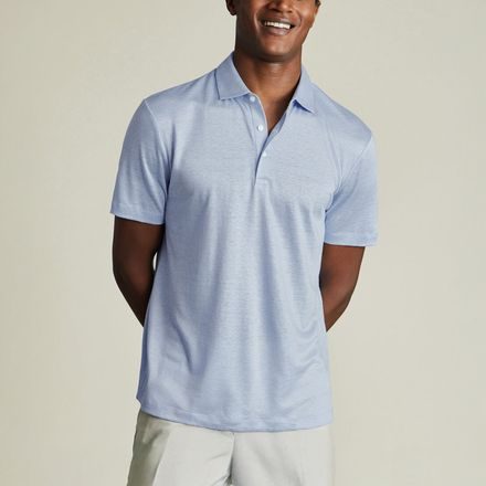 Charles Tyrwhitt Pure Linen Polo — Sky Blue