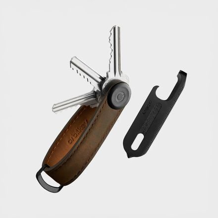 Orbitkey Key Organiser Crazy Horse + Multitool V2 Set — Oak Brown
