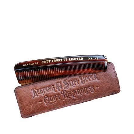 Cpt. Fawcett — Hair Comb with Leather Case