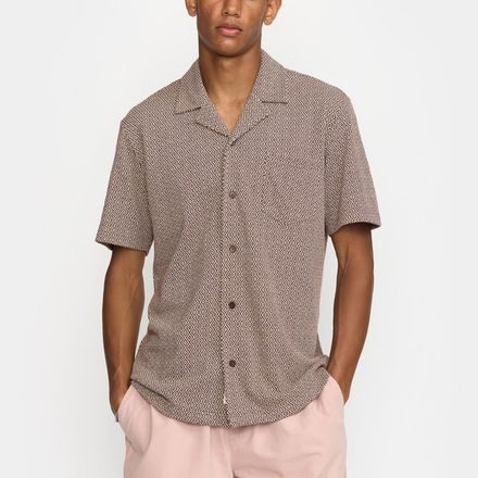 Revolution Jacquard Short-Sleeved Shirt — Brown