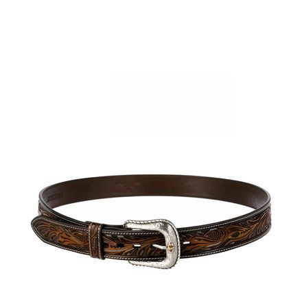 Stetson — Tooled Leather Belt