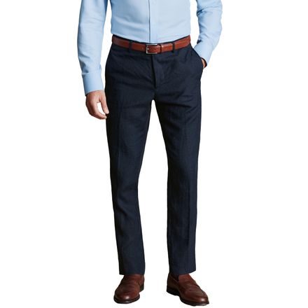 Charles Tyrwhitt Linen Pants — Dark Navy