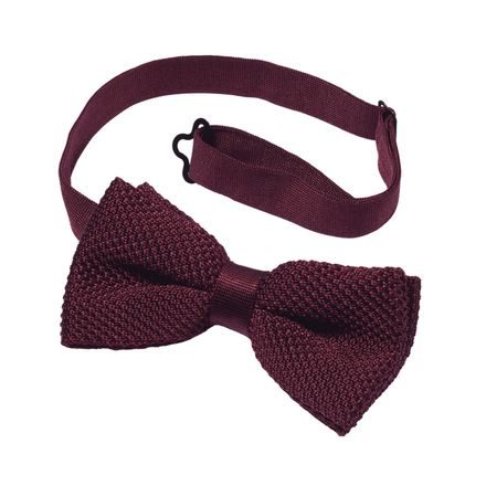 Charles Tyrwhitt Silk Knitted Bowtie — Burgundy