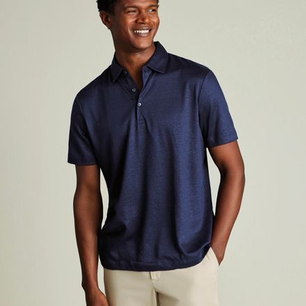 Charles Tyrwhitt Pure Linen Polo — Navy