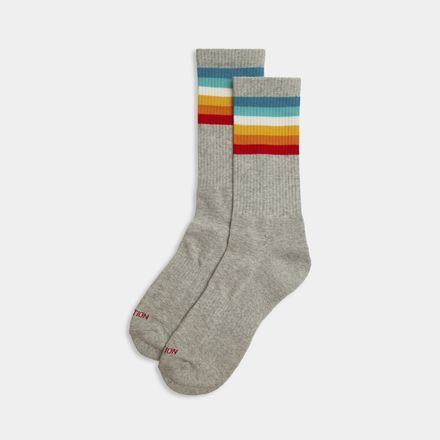 Revolution Jaquard Crew Socks — Grey Melange