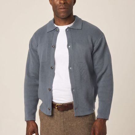 Peregrine Compton Knitted Shirt — Washed Denim