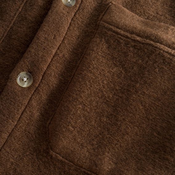 forét Ivy Wool Overshirt — Rubber