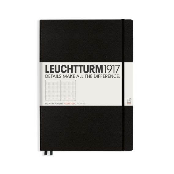 Carnet mare LEUCHTTURM1917 Master Classic Hardcover Notebook - A4+, copertă tare, puctat, 235 pagini