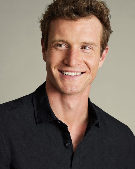 Charles Tyrwhitt Pure Linen Shirt — Black