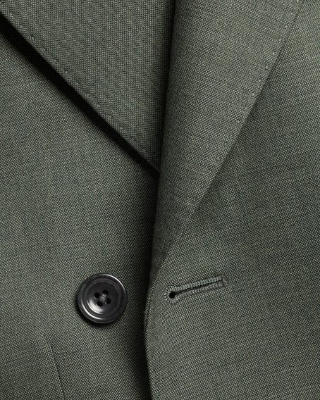 Charles Tyrwhitt Double Breasted Ultimate Performance Sharkskin Suit Jacket — Sage Green