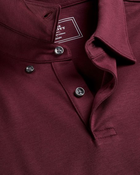 Charles Tyrwhitt Smart Jersey Polo — Burgundy