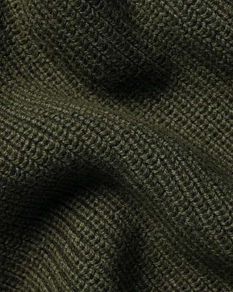 Charles Tyrwhitt Cotton Rib Crew Neck Jumper — Olive