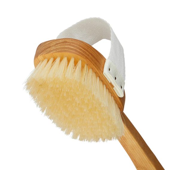 Kent FD3 — Luxury Ash Pure White Bristle Bath Brush