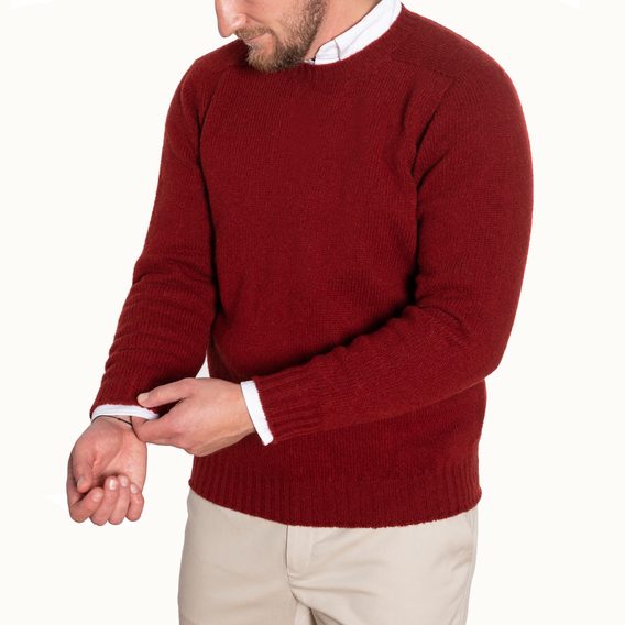 Jamieson's Saddle Shoulder Jumper — Ruby