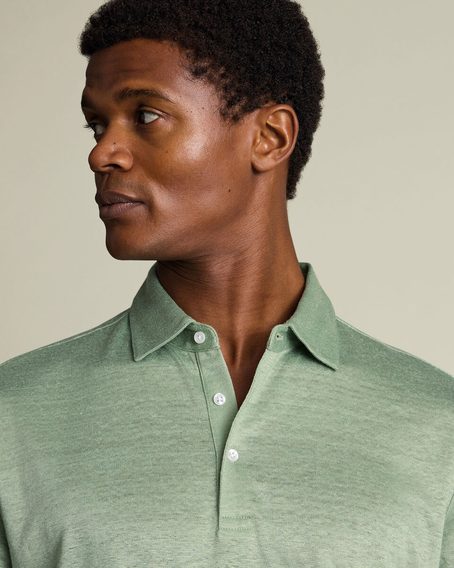 Charles Tyrwhitt Pure Linen Polo — Light Green