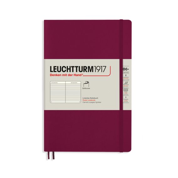 Carnet mic LEUCHTTURM1917 Paperback Softcover Notebook - B6+, copertă moale, liniat, 123 pagini