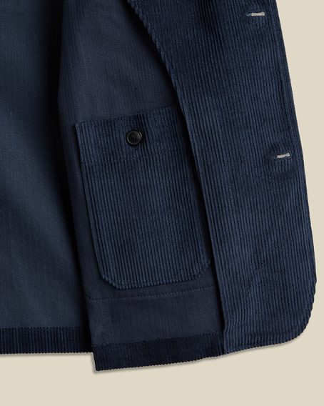 Portuguese Flannel Working Blazer Cord — Navy