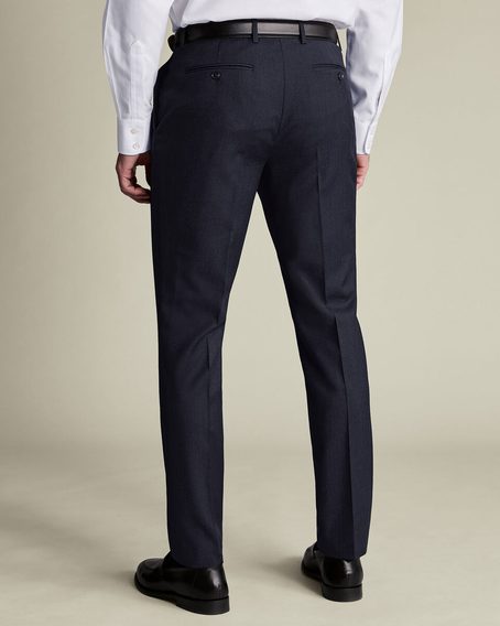 Charles Tyrwhitt Slim Fit Italian Flannel Suit Trousers — Navy