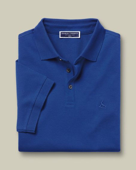 Charles Tyrwhitt Pique Polo — Cobalt Blue