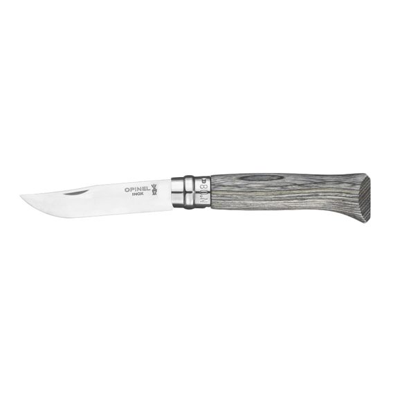 Briceag Opinel VRI N°08 Inox cu mâner de mesteacăn laminat (gri)