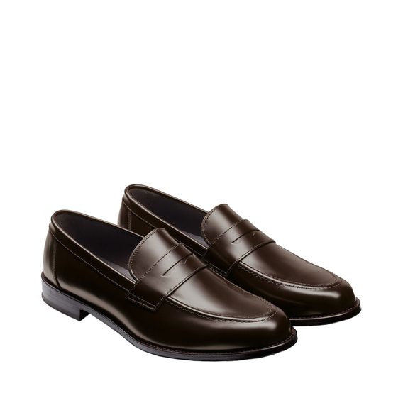 Charles Tyrwhitt Leather Penny Loafers — Dark Chocolate