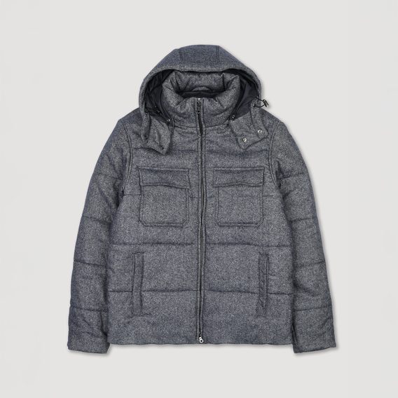 Brooksfield Quilted Donegal Wool-Silk Blend Jacket