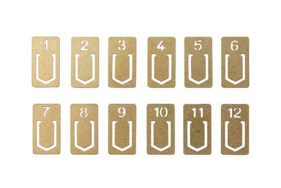 Etichete numerotate din alamă TRAVELER'S COMPANY BRASS PRODUCTS