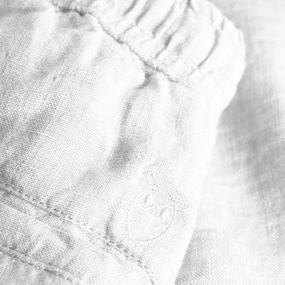 Pantaloni din in Knowledge Cotton Apparel — Bright White