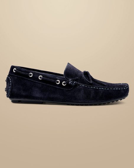Charles Tyrwhitt Suede Driving Loafers — Navy